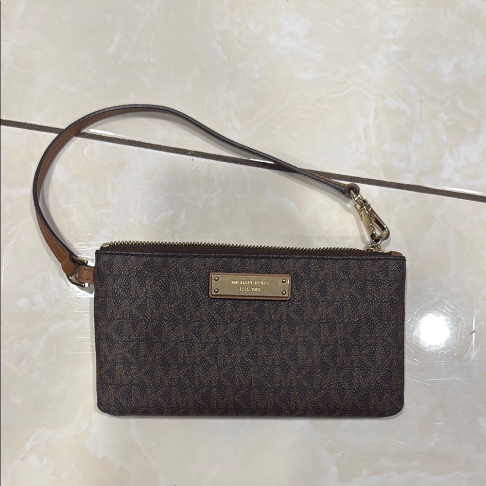 Michael Kors Brown Wristlet